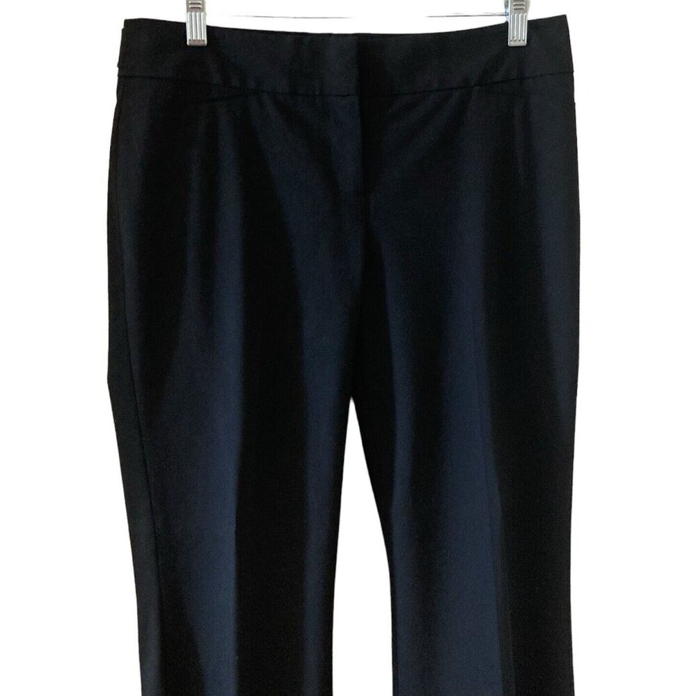Halogen Quinn Black Straight Fit Pants Career Womens Size 4 Polyester Blend - Picture 2 of 7